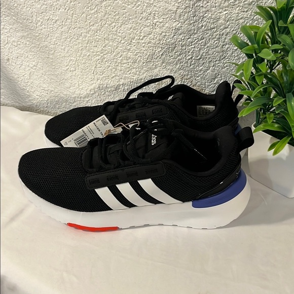 Adidas Black and White Shoes with Blue and Red Details - Picture 2 of 11